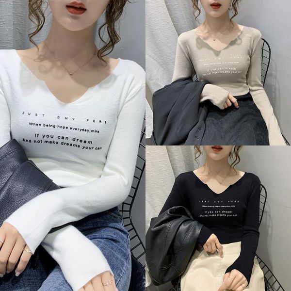 

7aurz трикотажная майка pullover2020 свитер осень пуловер пуловер pullovertop женщин долго стиль тонкий тонкий новый рукав v-образный вырез, White;black