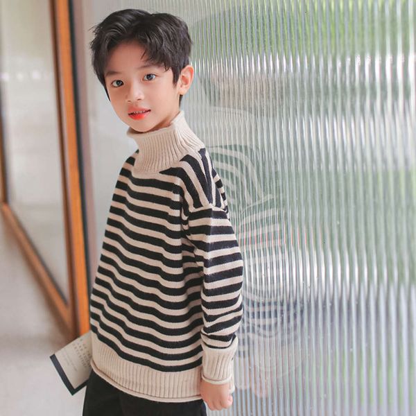 

turtleneck 2020 autumn boys' and winter new children's wear fashion t-shirt for boys, Blue