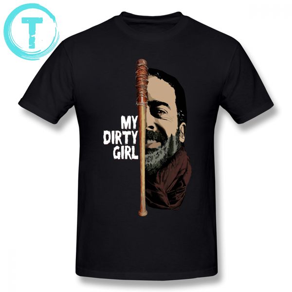 

negan look at my dirty girl printed fashion funny 4xl short sleeves percent male sport hooded sweatshirt hoodie t shirt