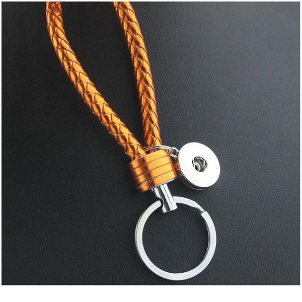 

20 colors keychains man pu leather 1 button metal snap button jewelry keyring keychain (fit 18mm 20mm snaps) k215 watch qylakt
