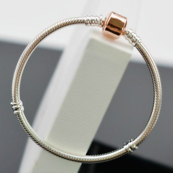 

2021 new authentic 925 sterling silver rose gold buckle jadoku classic diy bracelet female original jewelry, Golden;silver