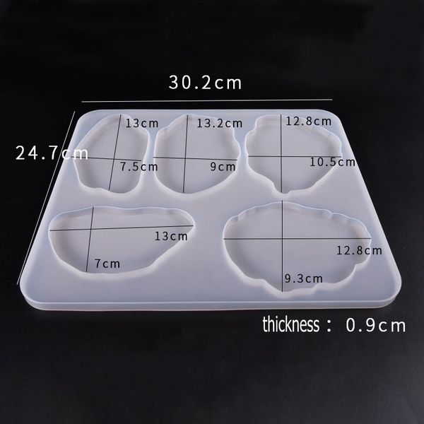 

large epoxy resin silicone mold tea cup cushion cloud shape table cups decoration diy molds translucence irregular mould new arrival 11qz l2