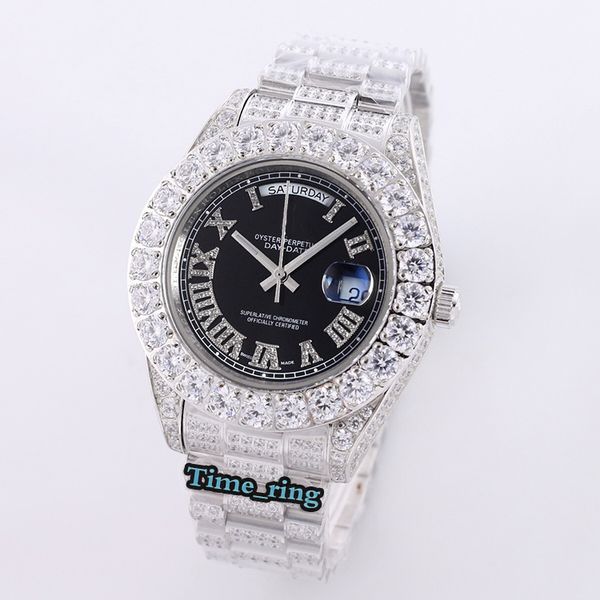 

version 218349 rome digital big diamonds dial silver diamond inlay case automatic mechanical movement sapphire diamond strap watches, Slivery;brown