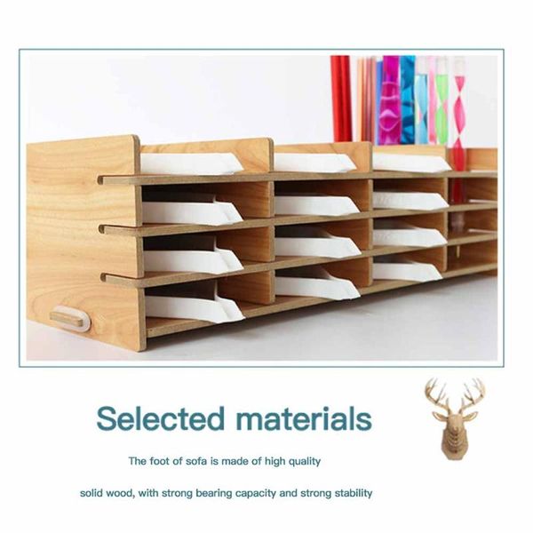 

hooks & rails diy diamond painting multi-layer wooden shelf tool pen storage tray embroidery organizer accessory 9-16 grid