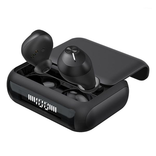 

hm70 bluetooth headset, tws bluetooth 5.0 sports stereo wireless headset with led digital display charging box1