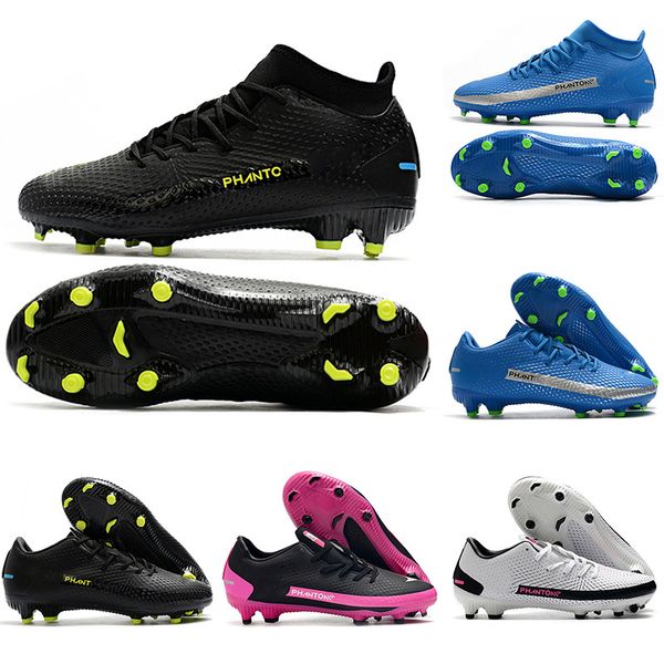 

football shoes phantom gt fg daybreak pack elite low academy dynamic fits black blast royal blue soccer cleats mens scarpe calcio us6.5-11, White;red