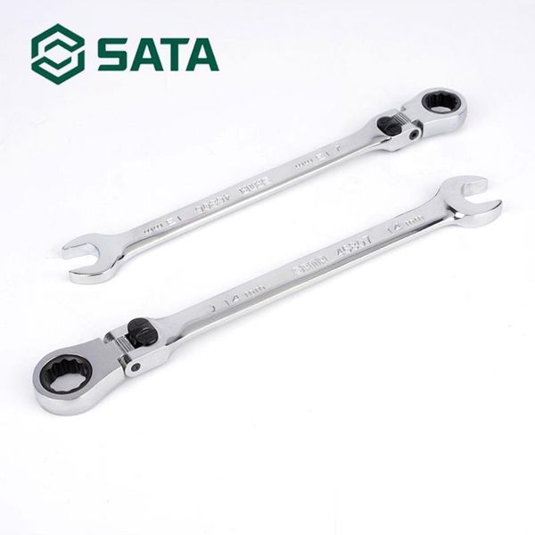 

sata tool extra long locking flex ratcheting wrench spanner hand tool home repair1