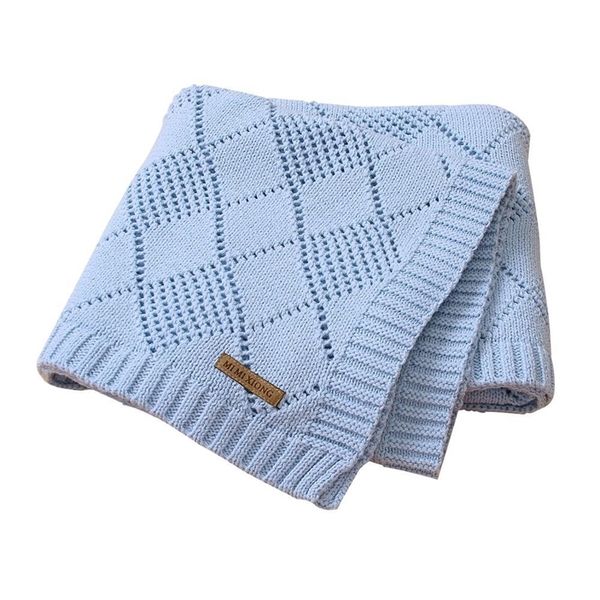 

baby blankets super soft newborn infant swaddle wrap cotton knitted toddler kids stroller bedding covers 100*80cm playing mats y201009