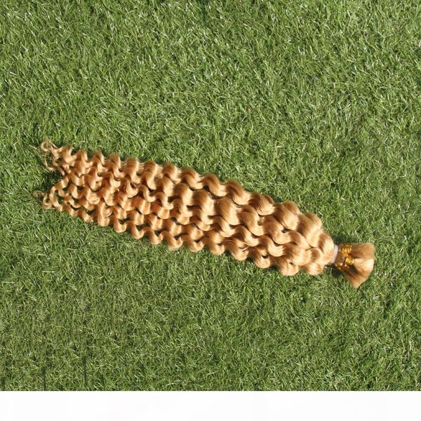 

deep wave braiding human hair bulk hair extensions hair weave 100g 613 bleach blonde weft width 25cm-65cm, Black