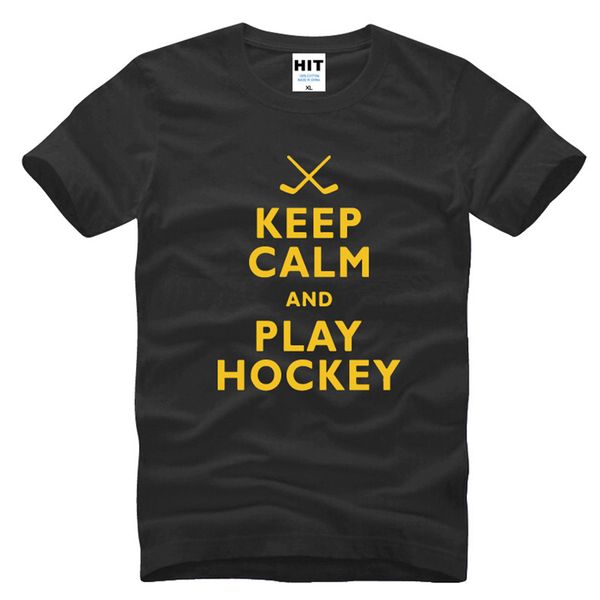 

keep calm and play hockey novelty printed t shirt tshirt 2016 new short sleeve t shirt tee camisetas hombre sport hooded sweatshirt hoodie