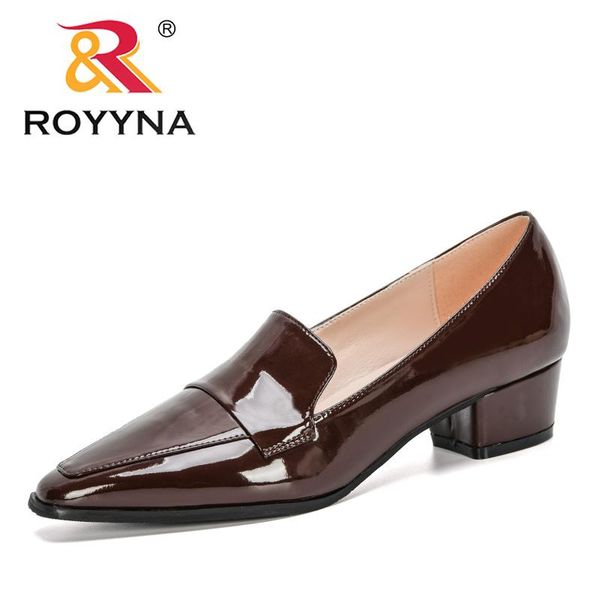 

royyna 2020 new designers sweet style hoof high heel pointed toe elegant shallow ladies pumps office shoes women dress footwear, Black
