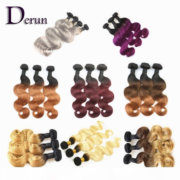 

brazilian peruvian indian malaysian hair wefts 3pcs lot unprocessed human hair body wave, Black