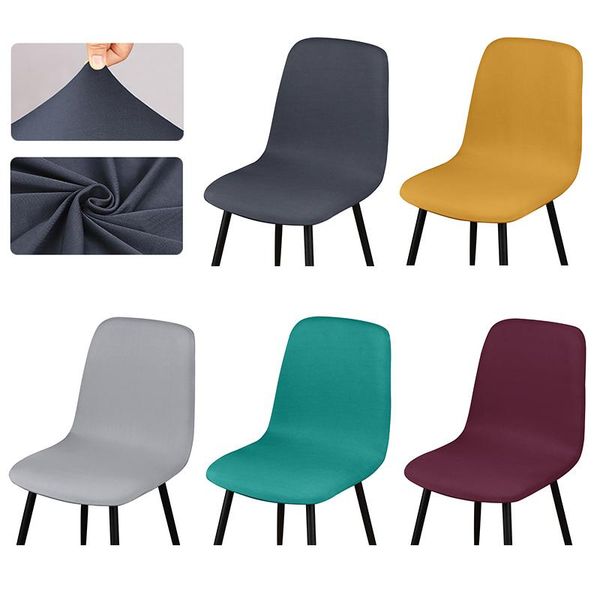 

solid color seat cover short back chair covers for eames chair armless shell cover banquet home l slipcover seat case