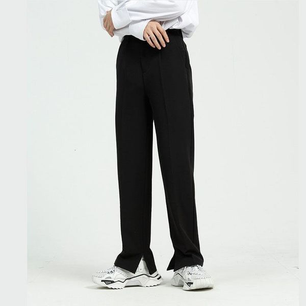 

3 colors men casual suit pant male japan korea streetwear vintage fashion long trousers straight pants, Black