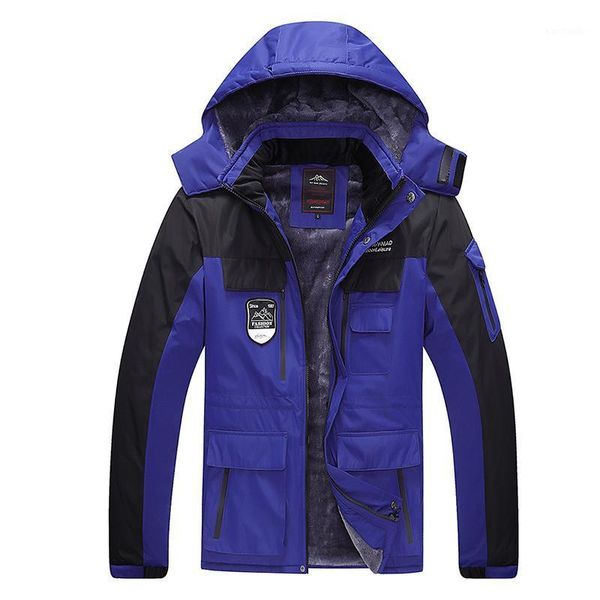 

l to 8xl hiking jackets menthicken winter windbreaker warm camping coats 2021 new big size windproof outdoor sport clothes1, Blue;black