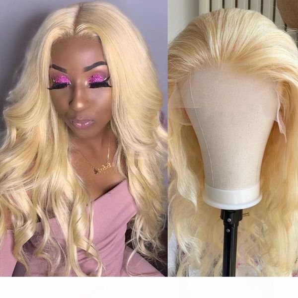 

13x6 t613 loose wave lace front wig wig 150 lace front human hair wigs transparent brazilian remy for women middle part, Black;brown