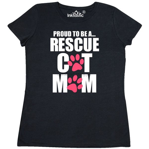 

inktastic proud to be a rescue cat mom womens mothers day moms lover brand male short sleeve brand jeans sport sweatshirt hoodie t shirt