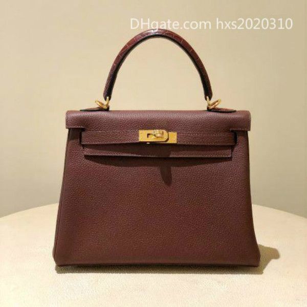 

r wallet handbag messenger bag ladies togo calf leather + crocodile leather handle multicolor ing