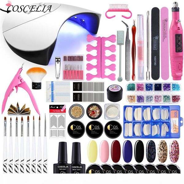

coscelia 36w lamp dryer for nail uv gel polish nail kit false tip manicure extension tools kit uv gel vanishes