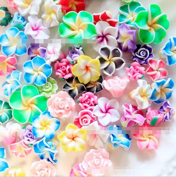 

mobile phone shell diy accessories quick 50pcs one pack of environmental friendly soft pottery eggflower rose mixed batch blessing bag cream