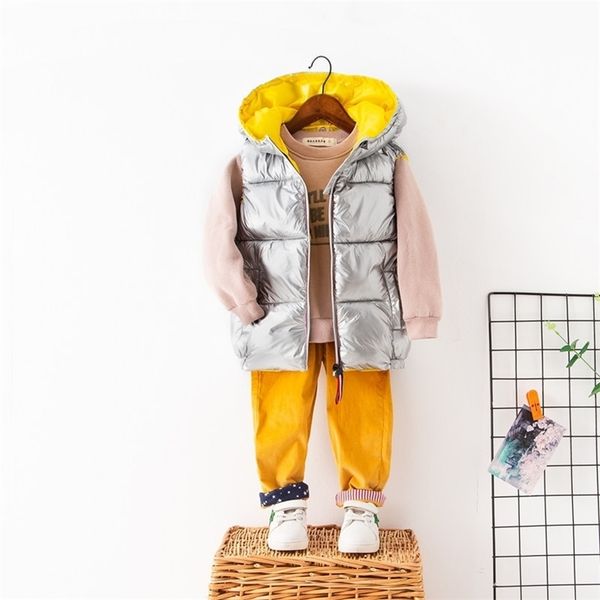 

child waistcoat children outerwear autumn toddler hooded gilet girl winter coats kids clothes warm baby boy vest waterproof 1-8y 201106, Camo