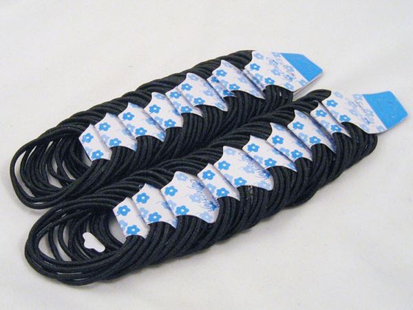 

1000шт черные галстуки волос простой держатель стиль упругие ободки для волос