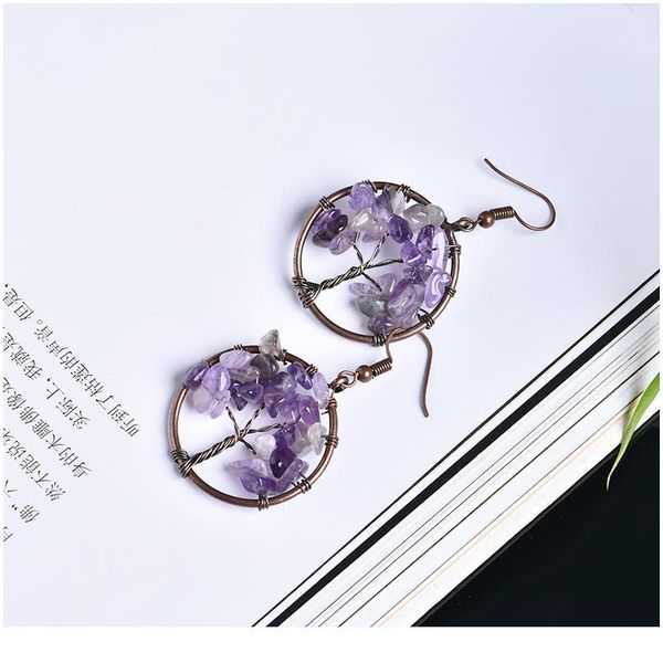 

fashion colorful natural crystal earrings amethyst rose quartz can be used for party diy earrings couple jewelry holi qylaxs, Black