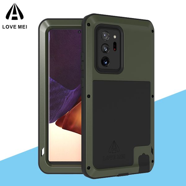 

любовь mei мощного телефон чехол для samsung galaxy ультра shock грязь доказательства водостойкого металл брони обложка для примечание 20