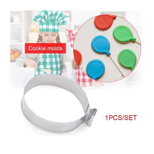 

1 pcs stainless steel balloon shape biscuit pastry cookie cutter cake decor baking mold t qylpgv