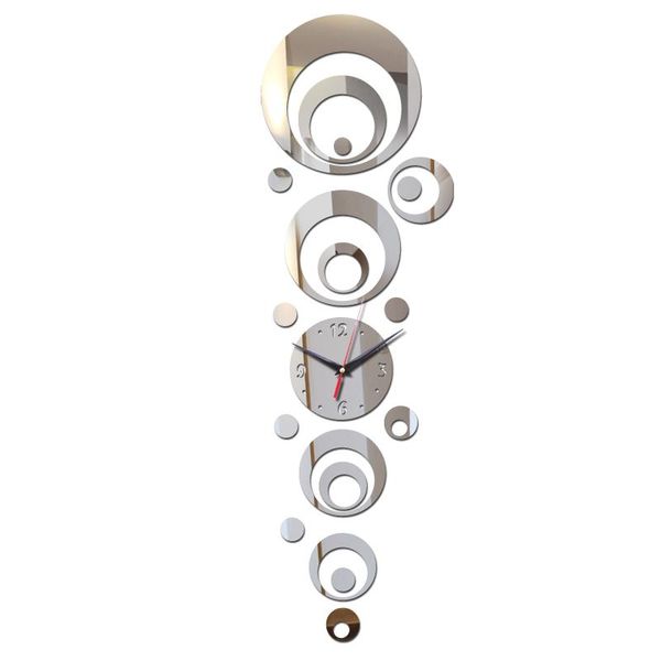 

new design diy wall clocks acrylic material wall stickers modern living room watch fashion quartz clocks