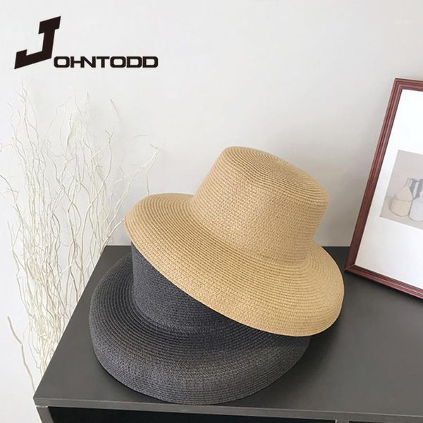 

new product fashion sun hat ladies summer bow straw hat ladies beach headwear chapeau femme hepburn black lady cap1, Blue;gray