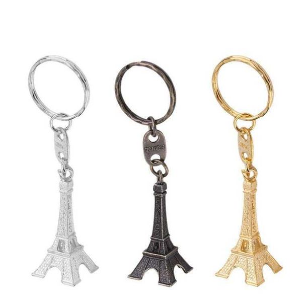 

fashion vintage eiffel tower keychain creative souvenirs tower pendant key ring gifts retro classic home decoration, Silver