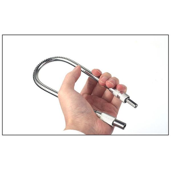 

car repair tools multifunction 150- 400mm metal electronic drill extension screwdriver flexible shaft for ordinary chuck