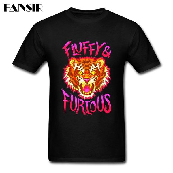

sport print shirt men fluffy & furious lions men t shirt 100% cotton short sleeve group tee