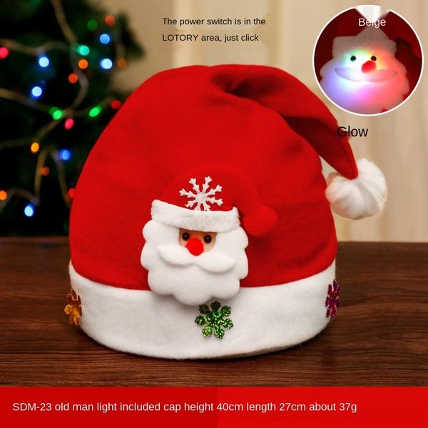 

snowflake non-woven cap christmas christmas hat elk santa claus bear non woven party atmosphere props clothing matching hat 13gd6
