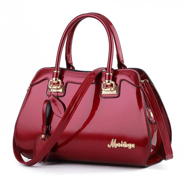 

dixi 2020black red luxury patent leather tote handbags women bags fashion female clutch ladies party purses evening bag wedding