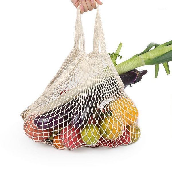 

pure cotton supermarket shopping net bag1
