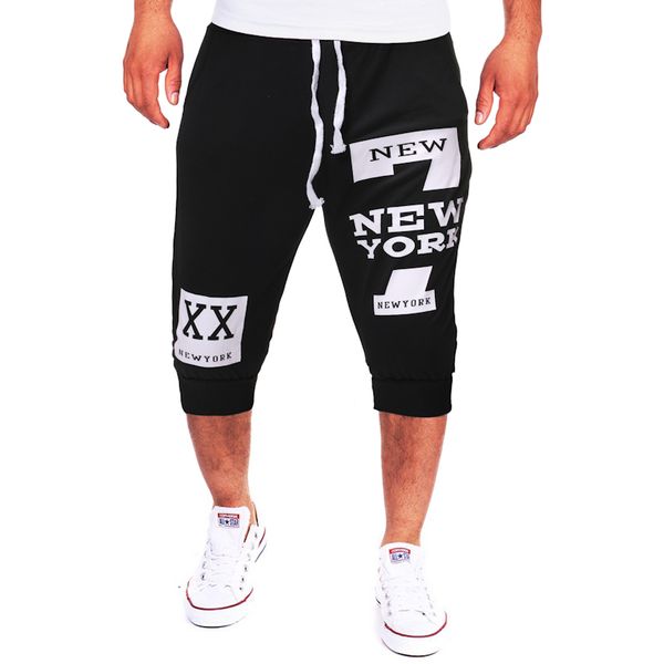 

men new cotton shorts men's loose trousers bodybuildingdurable sweat fitness workout short, White;black