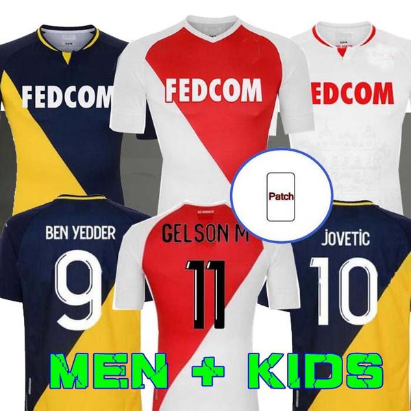 

2020 2021 fabregas as monaco ben yedder soccer jerseys jovetic golovin 20 21 maillot de foot flocage jorge men kids football shirt, Black;yellow