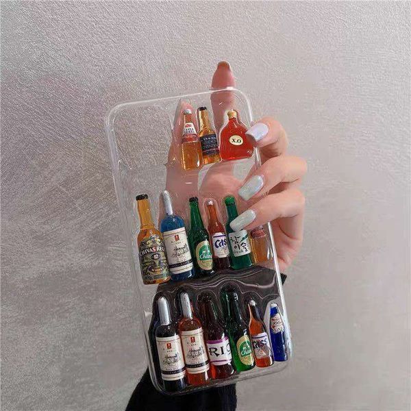 

iphone11 mobile phone shel anti-knock three dimensional wine bottle 8p 7p maxpro