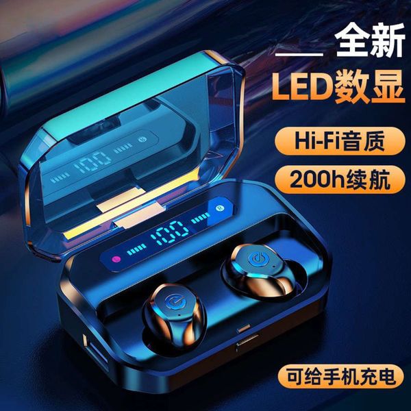 

p10 bluetooth headset binaural wirels english 5.0 sports in ear digital display