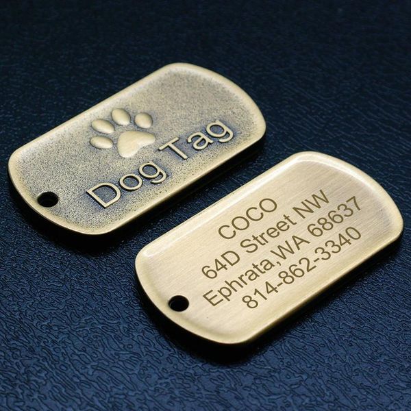 

dog tag personalized engraved pet dog collar accessories custom military id tags pet puppy cat name phone tags stainle sqclsw