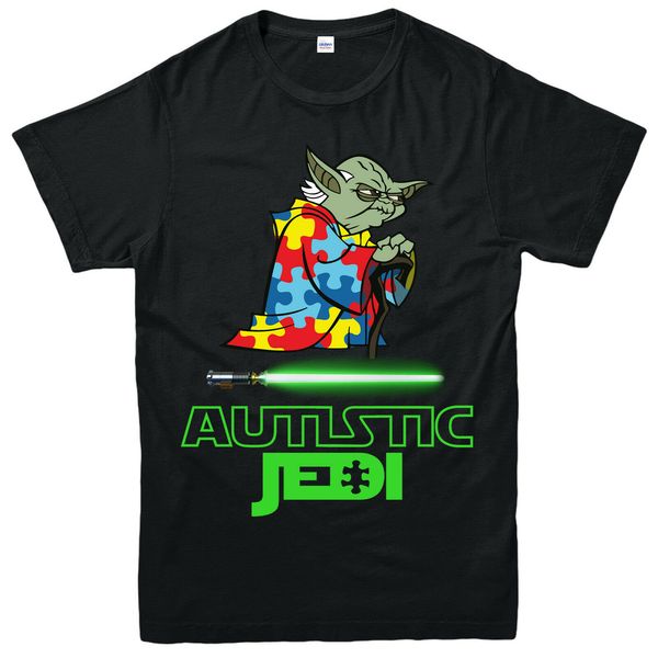 

аутистический jedi мужчина, awareness аутизм отец сын черный для человека, summer tee, дизайнеры балахона горячие тиса футболки толстовки