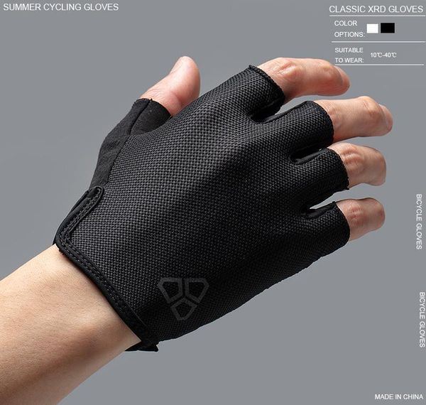 

cycling gloves half finger mens women's summer sports shockproof sports gloves mtb bike bicycle glove guante jllxxi xjfshop, Black