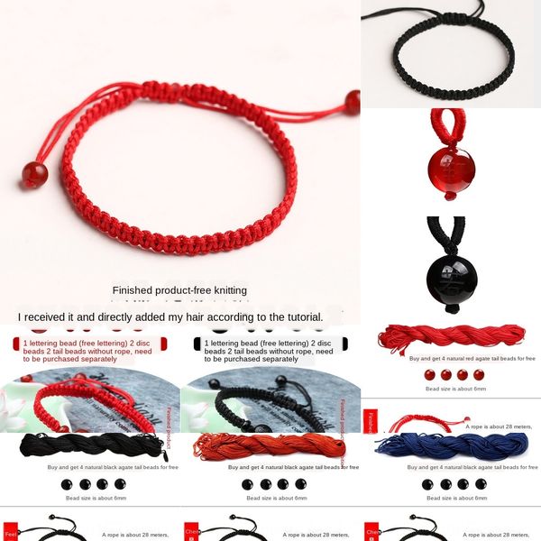 

shke the sme tiktoksend brcelet brcelet boyfriend to weave a hand ropehair chain braceleta couple xiao zhanthe same red line l66xc, Golden;silver