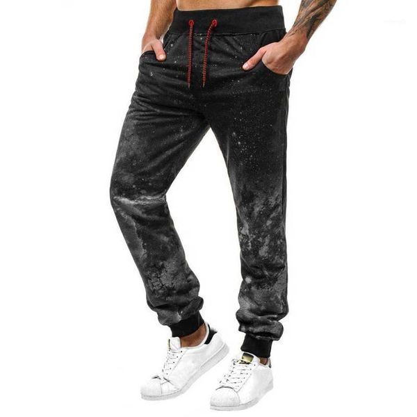 

mens joggers camouflage sweatpants casual sports camo pants brand full length fitness army jogging cargo trousers1, Black
