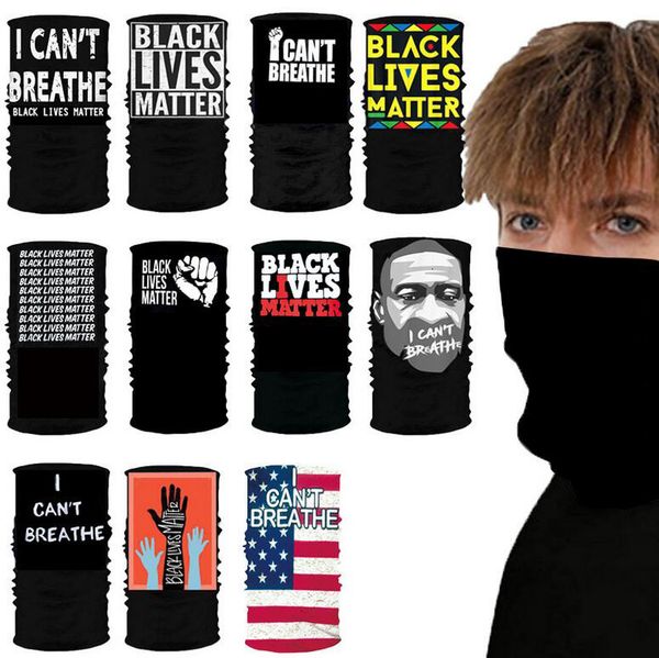 

2020 black lives matter usa designer scarf washable reusable face mask protective fabric mask cycling face masks dhl free