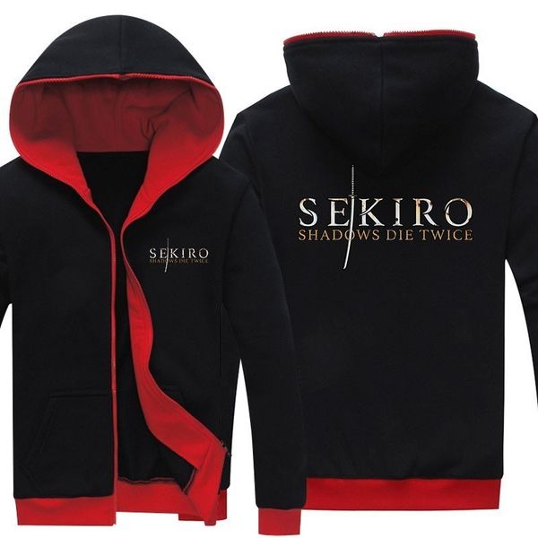 

2021 new arrival men coat for game sekiro shadows die twice cosplay hoodie clothing casual jacket sweatshirt sqz2, Black