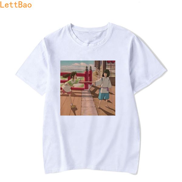 

studio ghibli тоторо унесенные призраками тихиро печать с коротким рукавом на заказ миядзаки хаяо vogue топы спортивные толстовка с капюшоно