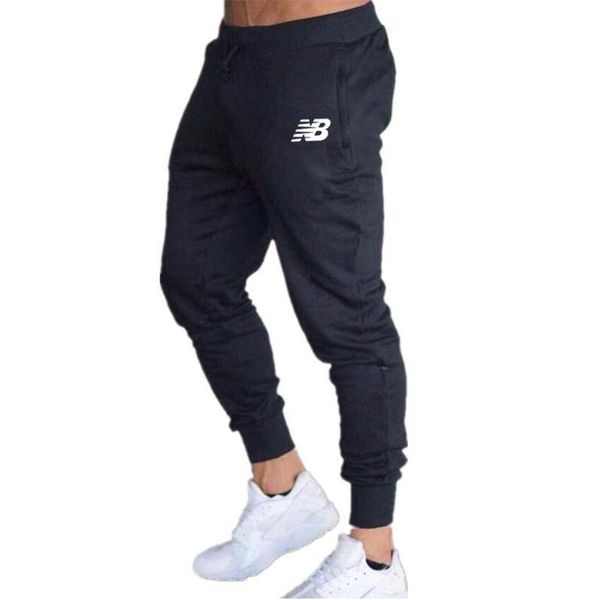 

new spring autumn gyms men joggers sweatpants men's joggers trousers sporting clothing the bodybuilding pants, Black
